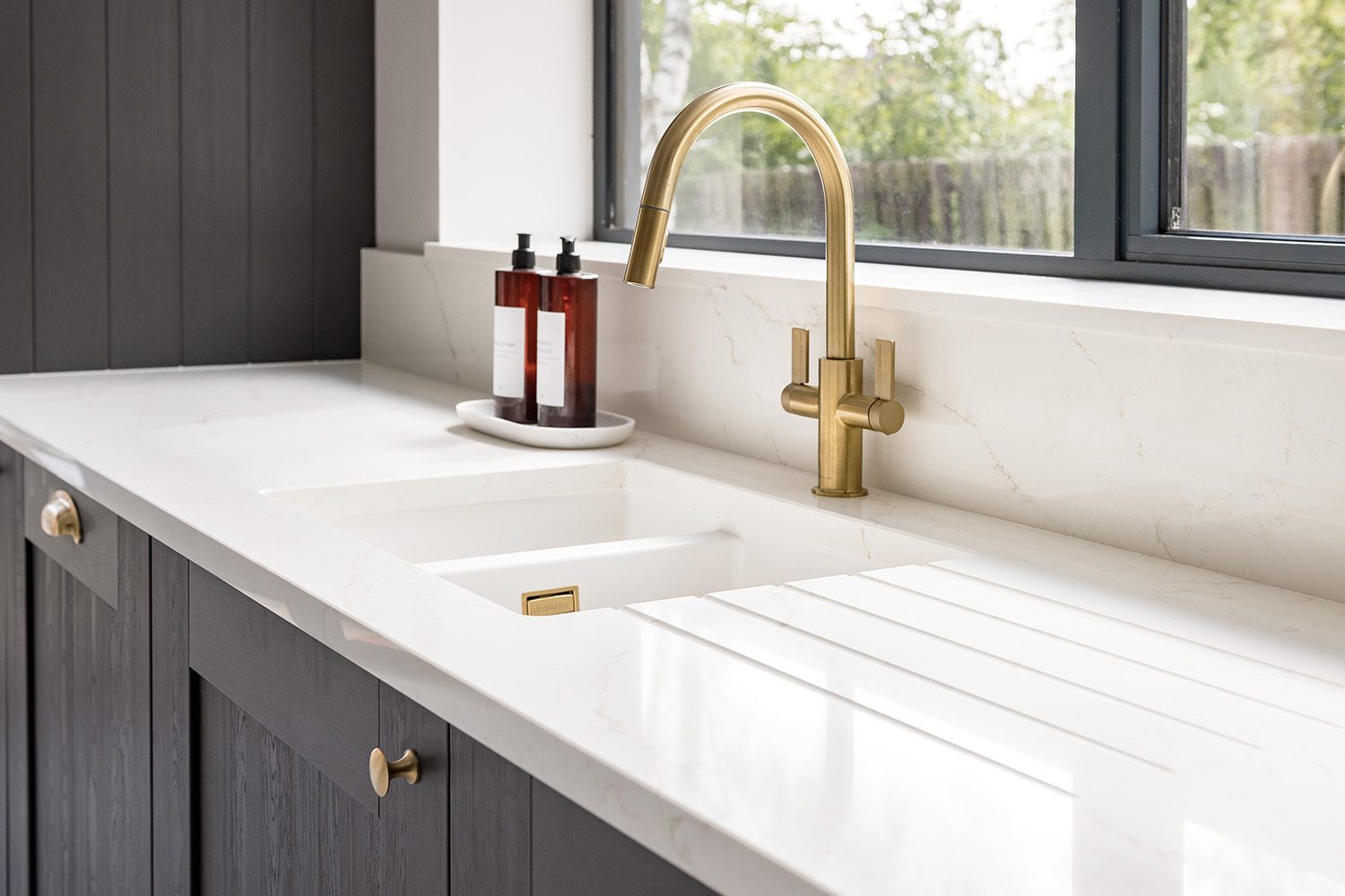 Work Top Into Window Beyond Green: Charting the Kitchen Colour Trends of… | Gemini Worktops