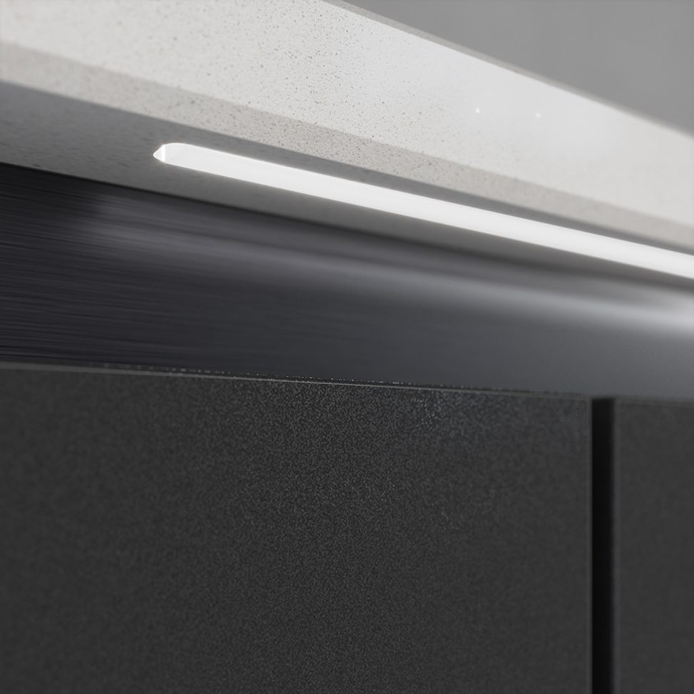 Groove Led Pro Effect LED light groove - Design Options | Gemini Worktops